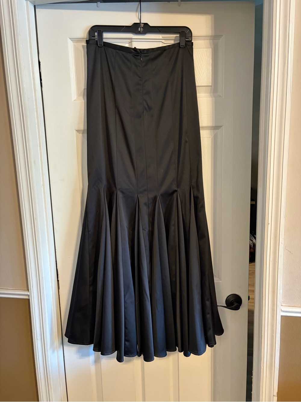 Vintage Caché Black Satin Mermaid Trumpet Skirt Size 6